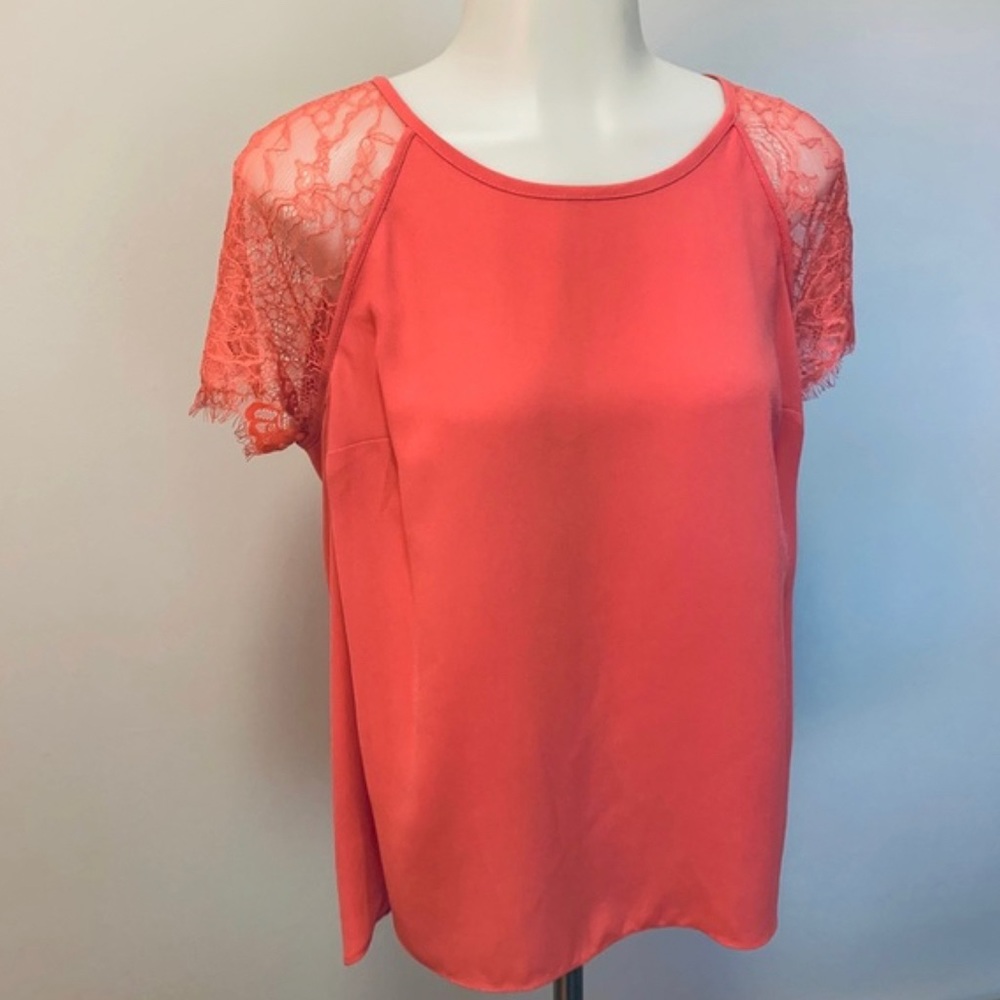 Lauren Conrad Coral Lace Top
